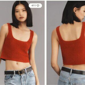 Anthropologie Pilcro Red Sweater Tank Size S HTF